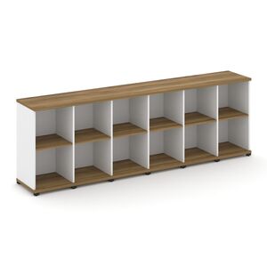 Стеллаж шесть узких секций, 2 ниши