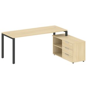 Рабочая станция с опорной тумбой правая