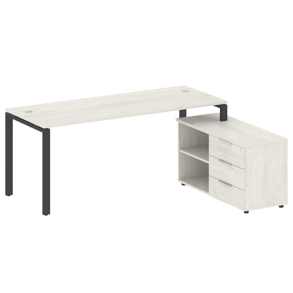 Рабочая станция с опорной тумбой правая