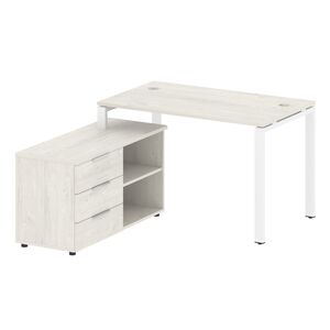 Рабочая станция с опорной тумбой левая