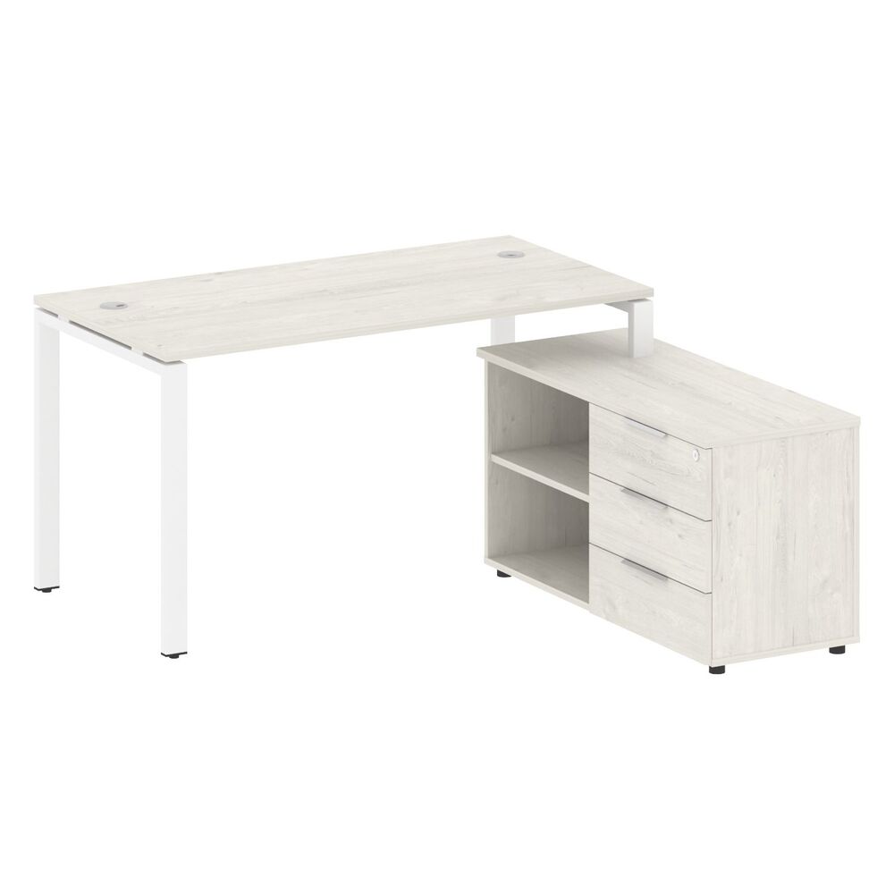 Рабочая станция с опорной тумбой правая