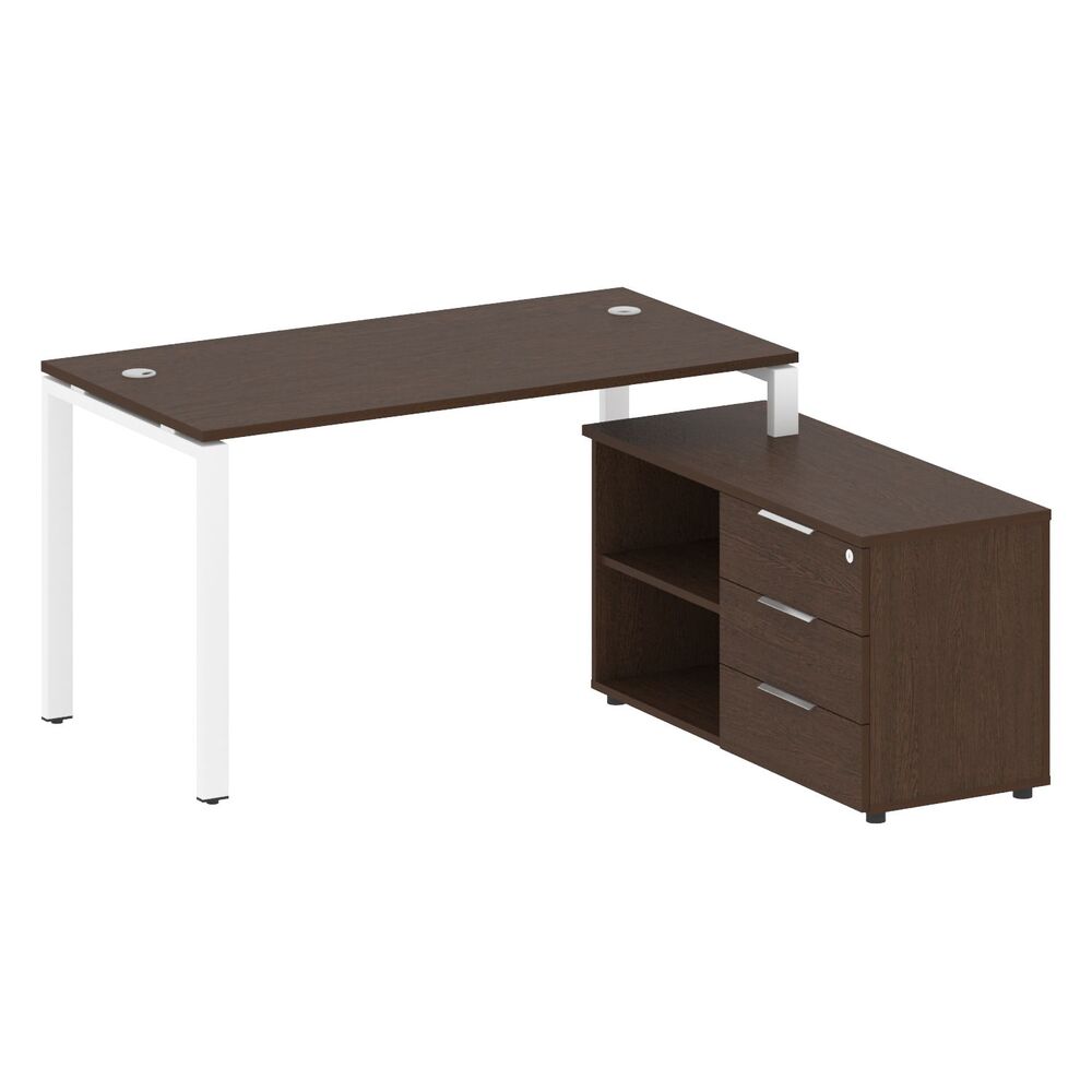 Рабочая станция с опорной тумбой правая