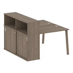 Рабочая станция на А-образном м/к с опорным шкафом-купе