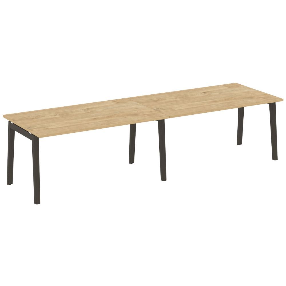 Стол переговорный (2 столешницы) (опоры - массив дерева)