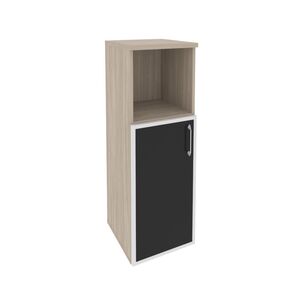 Шкаф средний узкий левый (стекло черное)