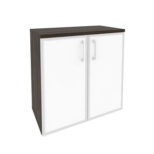 Шкаф низкий широкий (стекло белое)