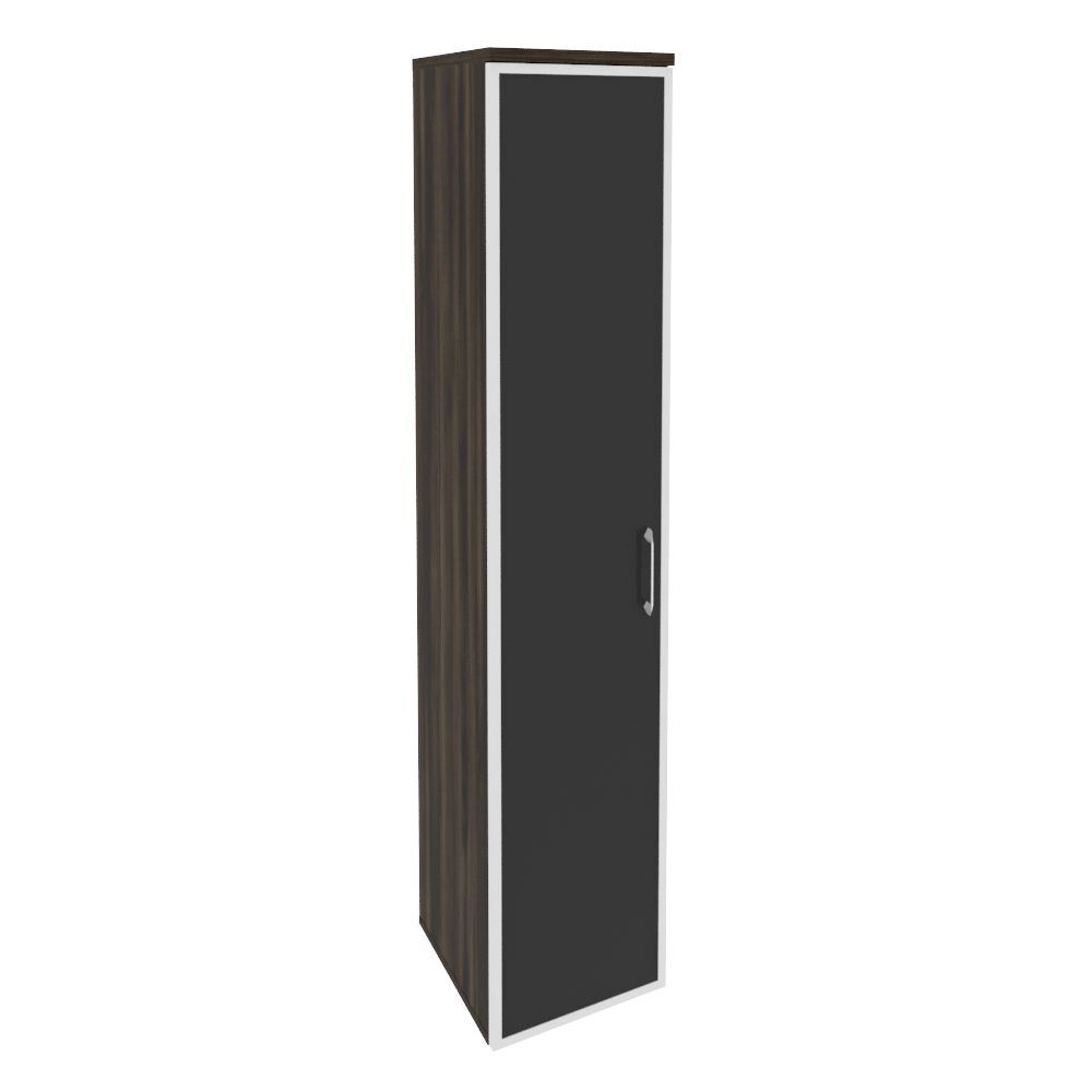 Шкаф высокий узкий левый (стекло черное)