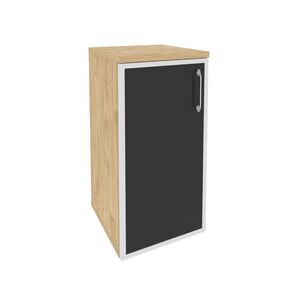 Шкаф низкий узкий левый (стекло черное)