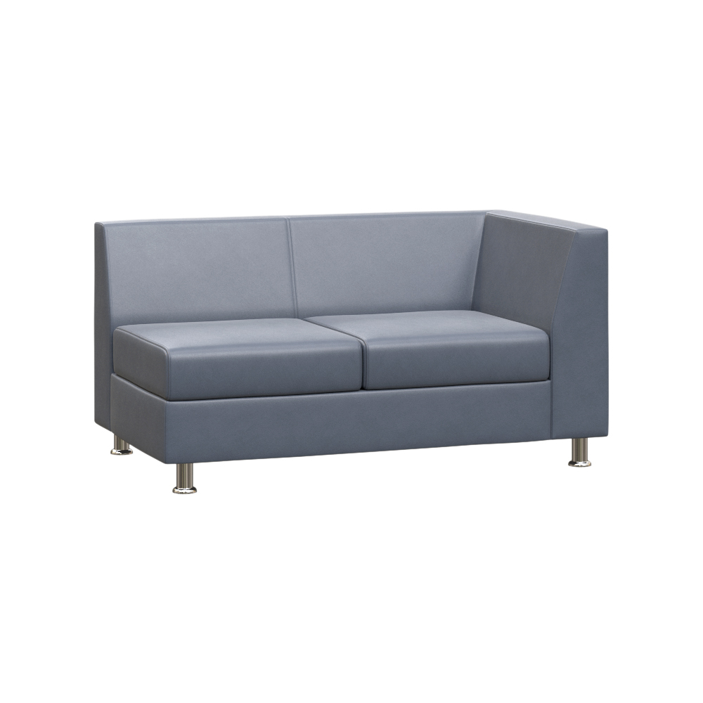 Секция с подлокотником двухместная левая