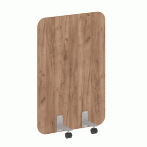 Перегородка на металлических опорах, на роликах