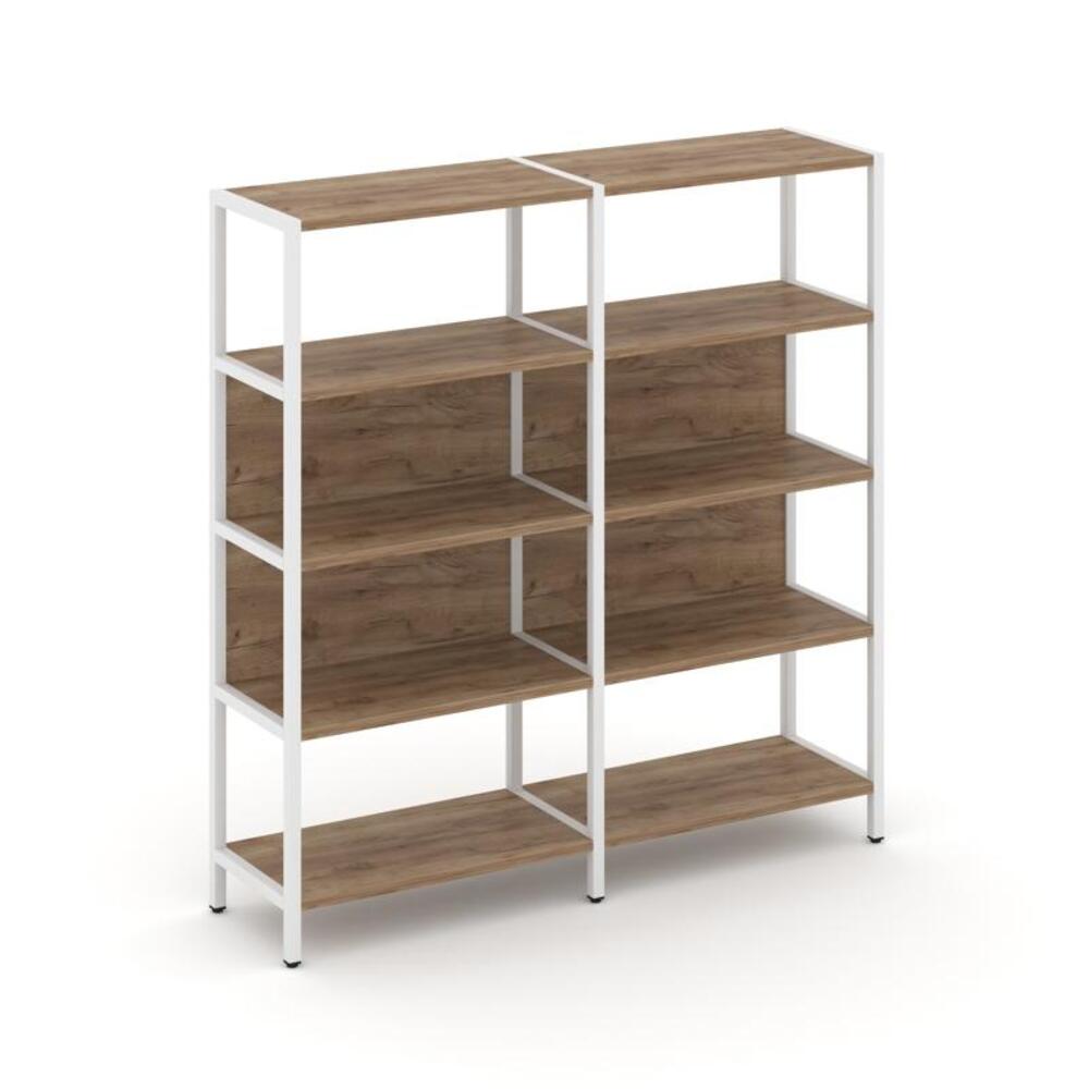 Двухсекционный стеллаж четырехярусный