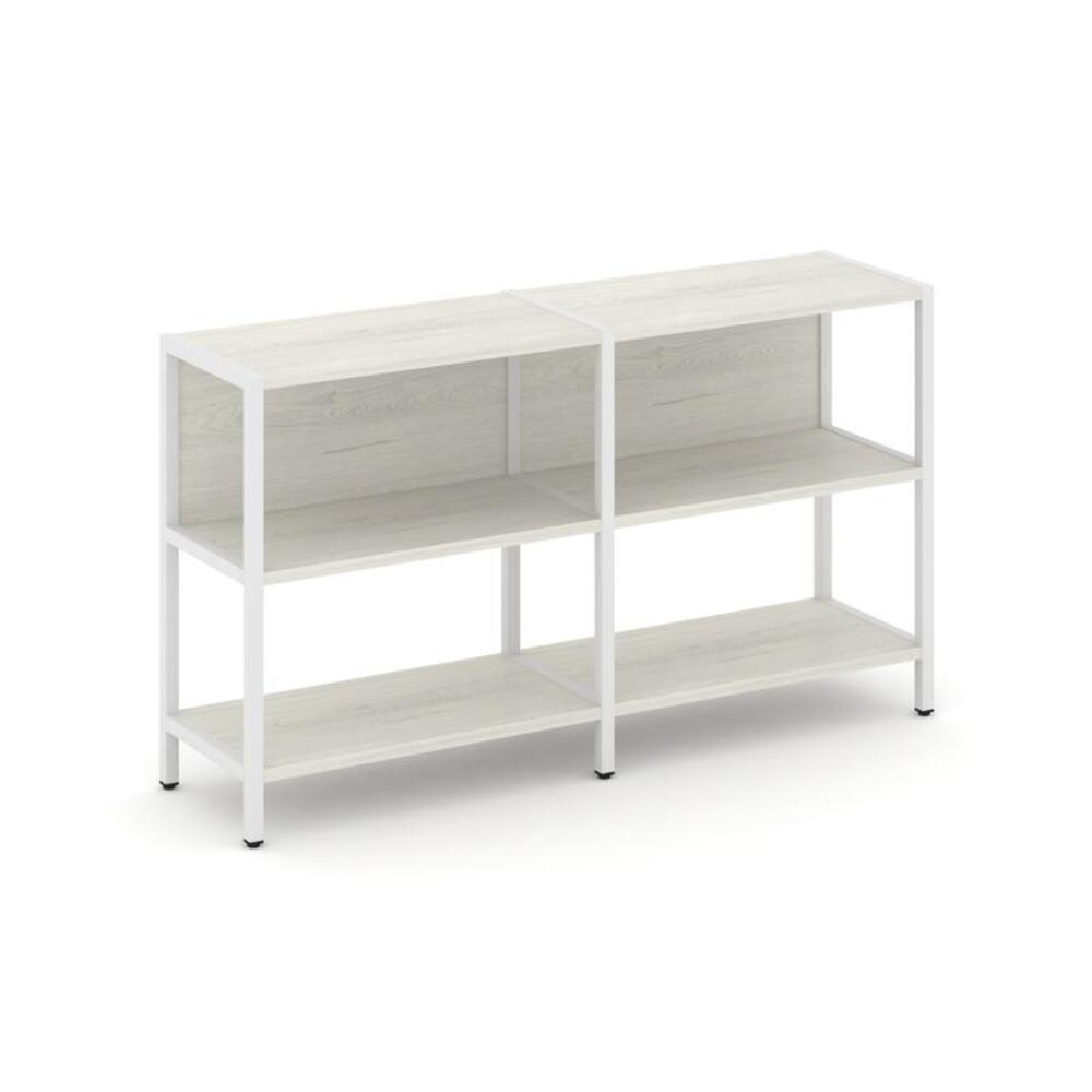 Двухсекционный стеллаж двухярусный