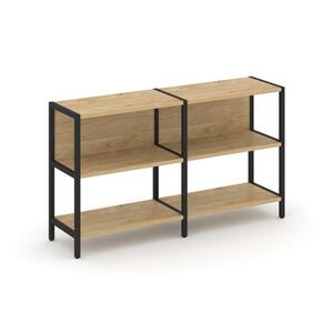 Двухсекционный стеллаж двухярусный