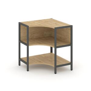 Односекционный угловой стеллаж двухярусный