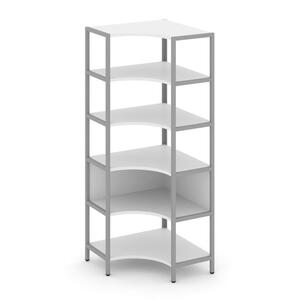 Односекционный угловой стеллаж пятиярусный