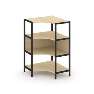 Односекционный угловой стеллаж трехярусный