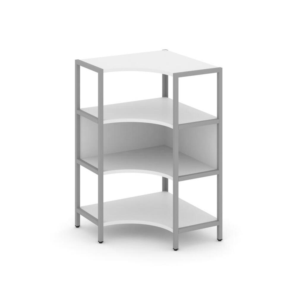 Односекционный угловой стеллаж трехярусный