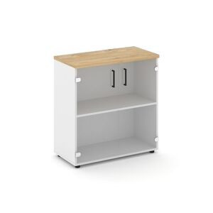 Шкаф низкий широкий (2 низких фасада стекло)