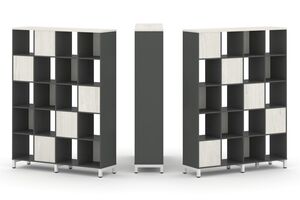 Набор стеллажа двухстороннего, 5 ярусов