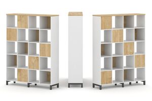 Набор стеллажа двухстороннего, 5 ярусов