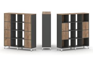 Набор стеллажа одностороннего, 4 яруса