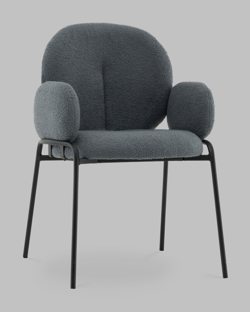 Стул с подлокотниками букле