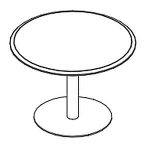 Стол для переговоров круглый на опоре-колонне