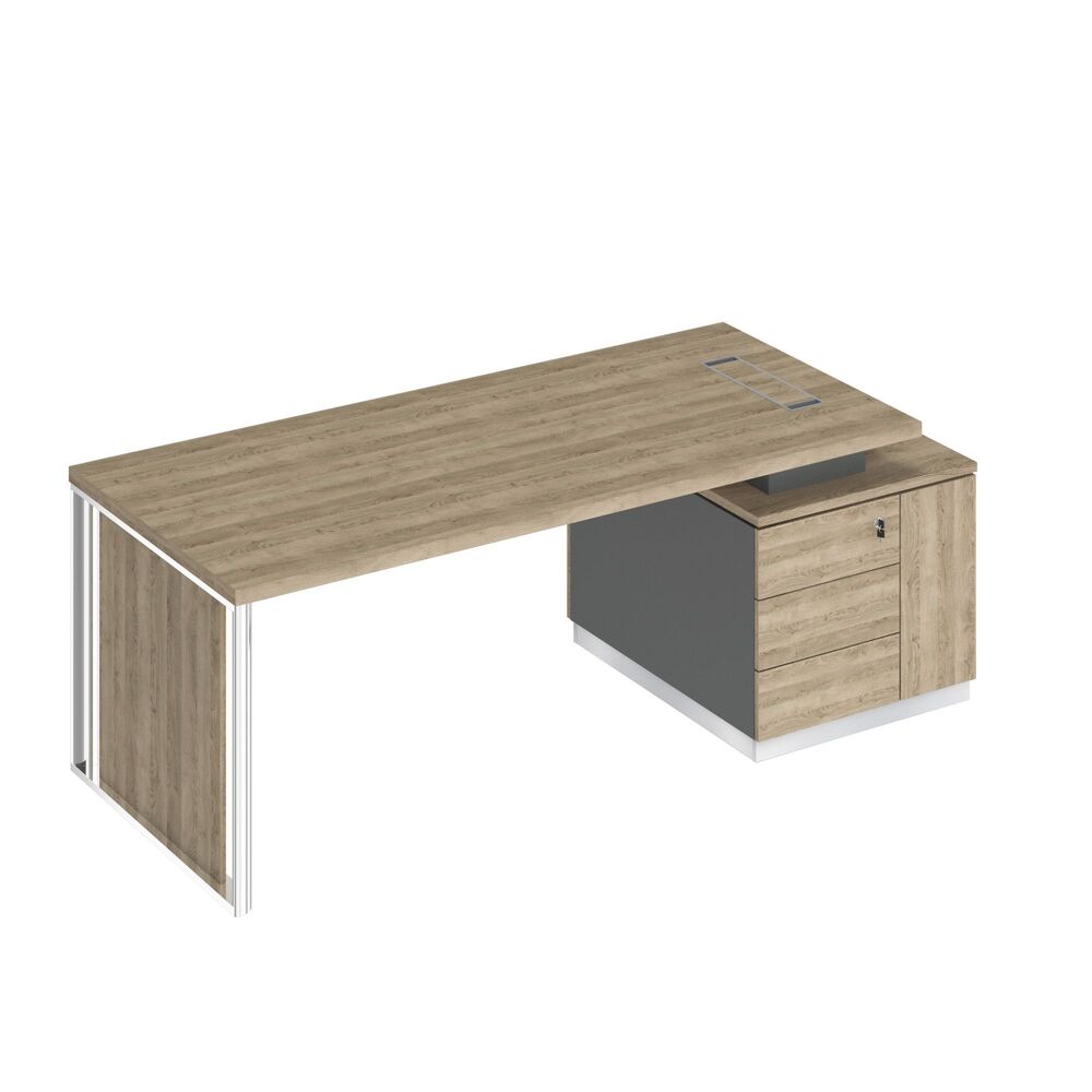 Стол руководителя с декоративной вставкой