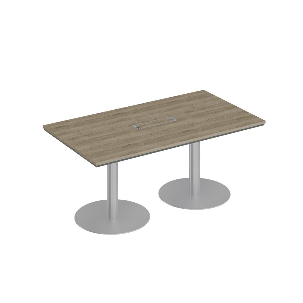 Стол для переговоров на круглых опорах-колоннах