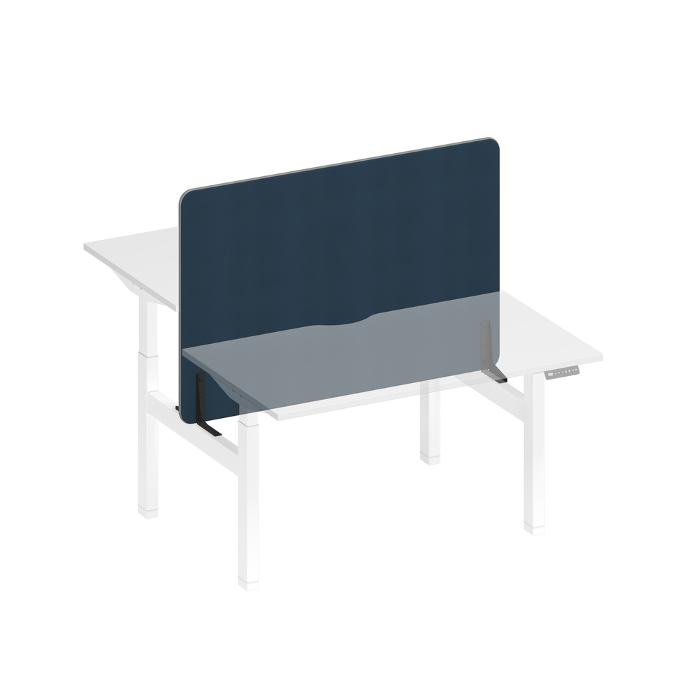 Экран настольный фронтальный тканевый с кабель-каналом