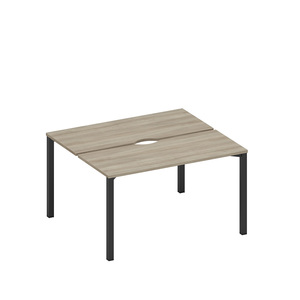 Рабочая станция на металлокаркасе, столешницы с вырезом (2*140)