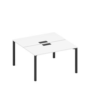 Рабочая станция на металлокаркасе, столешницы с заглушкой (2*140)