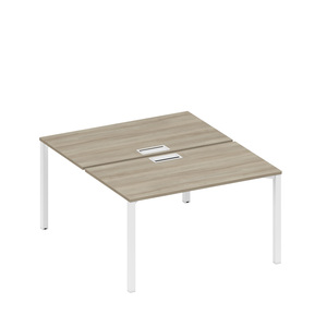 Рабочая станция на металлокаркасе, столешницы с заглушкой (2*140)