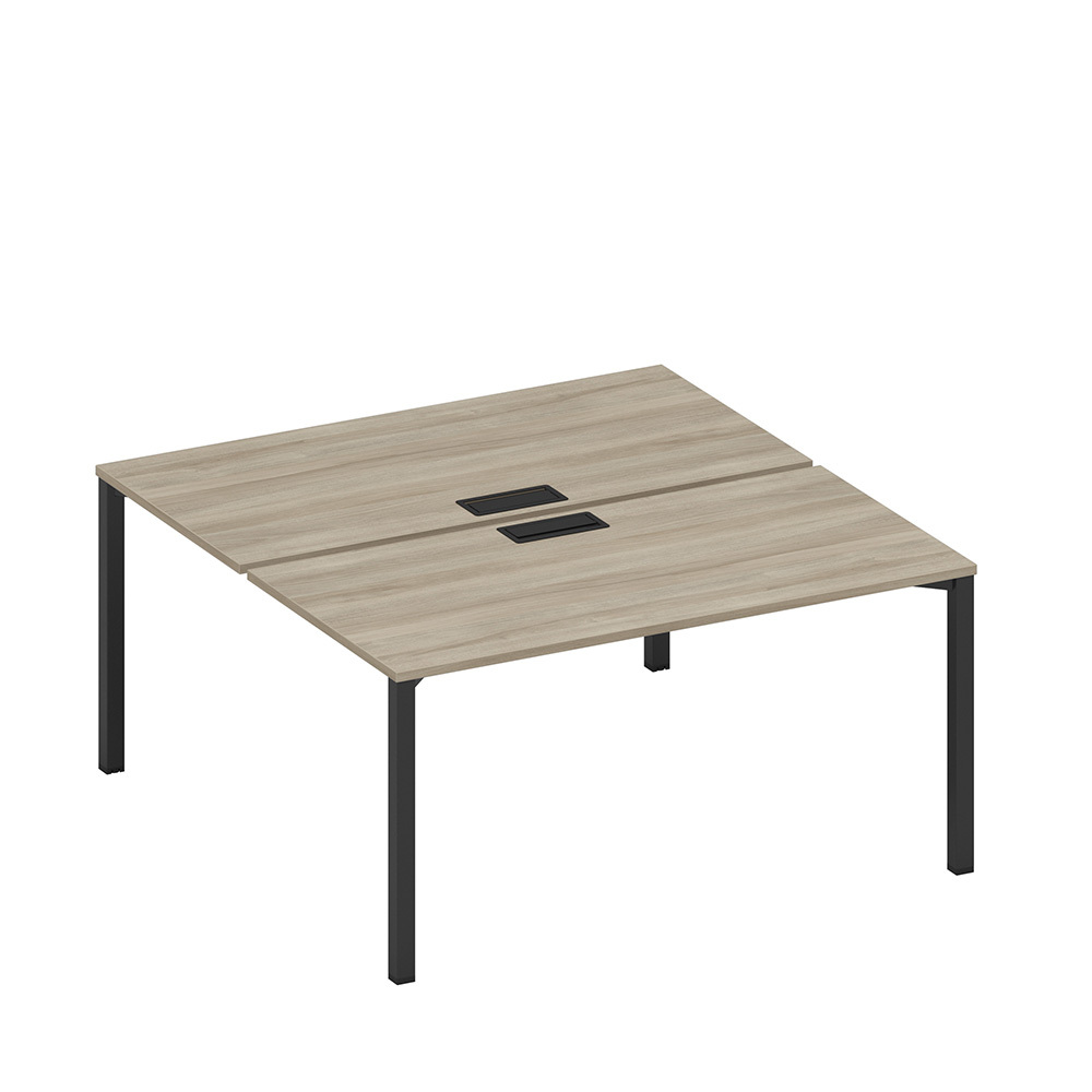 Рабочая станция на металлокаркасе, столешницы с заглушкой (2*160)